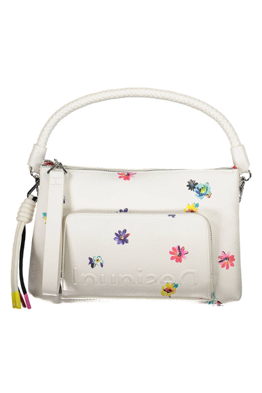 White Polyurethane Women Handbag