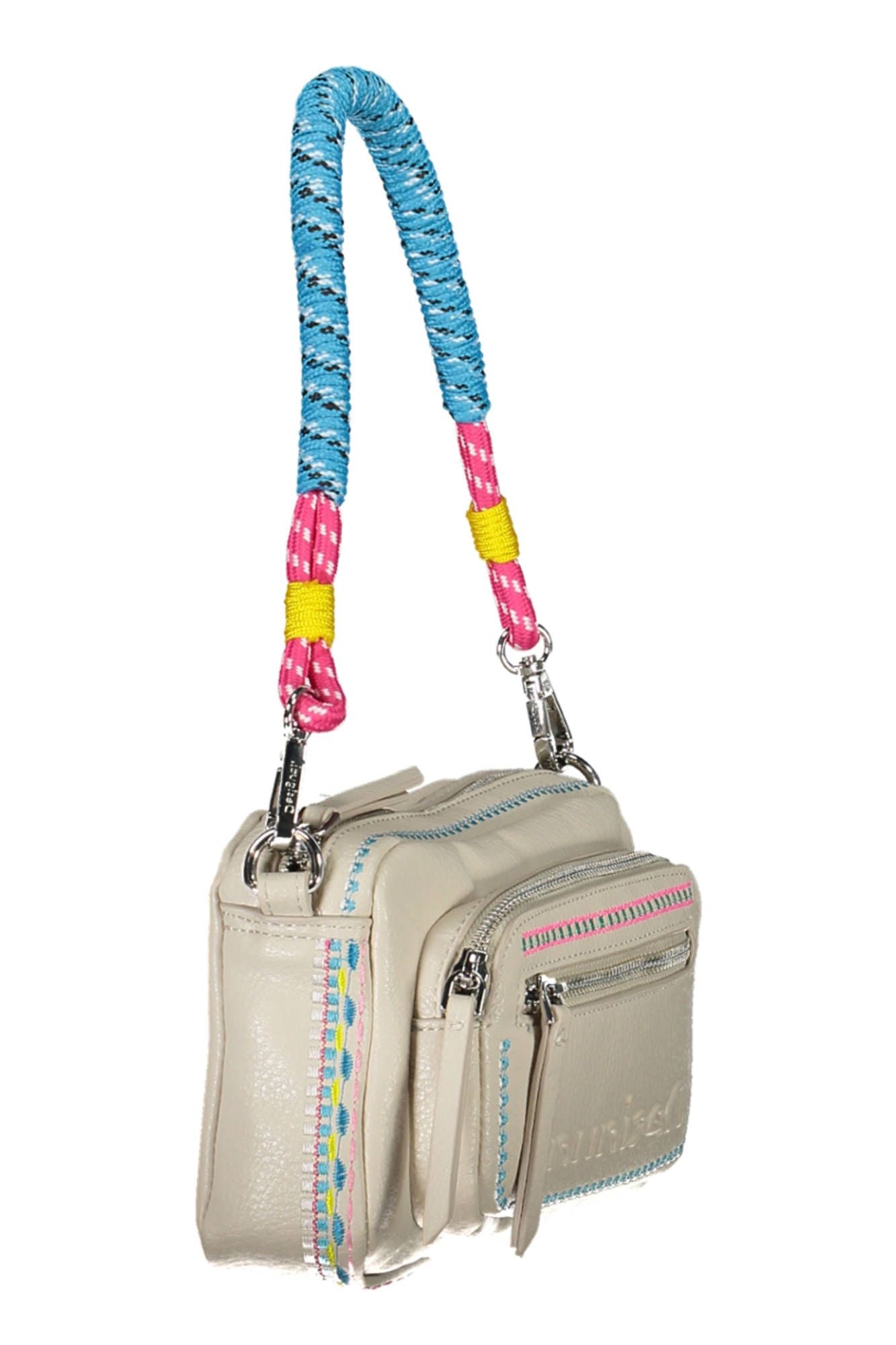 White Polyurethane Women Handbag
