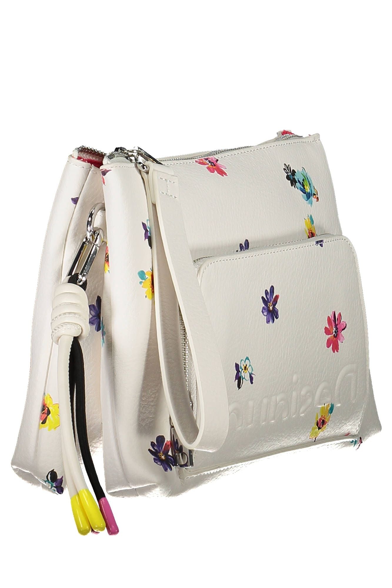 White Polyurethane Women Handbag