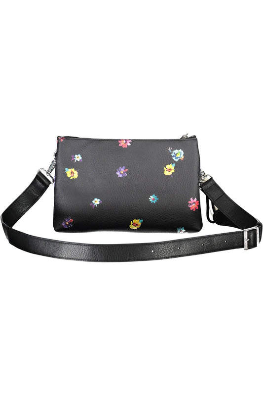 Black Polyurethane Women Handbag