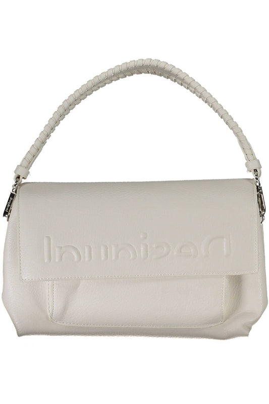 White Polyurethane Women Handbag