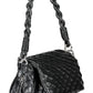 Black Polyethylene Women Handbag