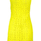 Chic Yellow Square Neck Sleeveless Dress