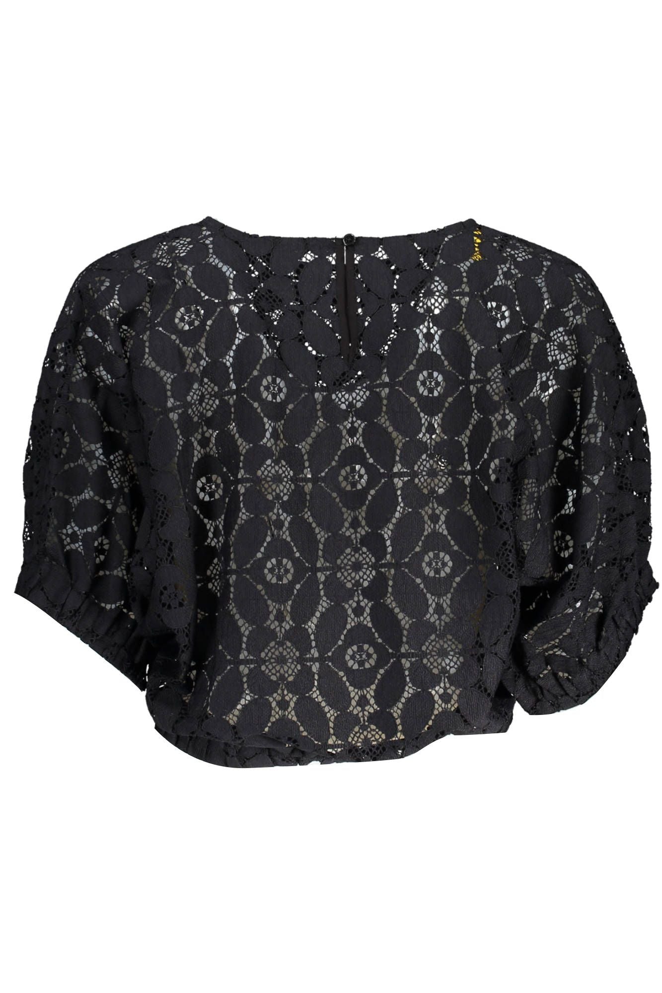 Chic Batwing Sleeve Blouse with Contrasting Accents