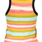 Chic Contrasting Tank Top with Logo Accent