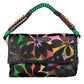 Black Polyurethane Women Handbag