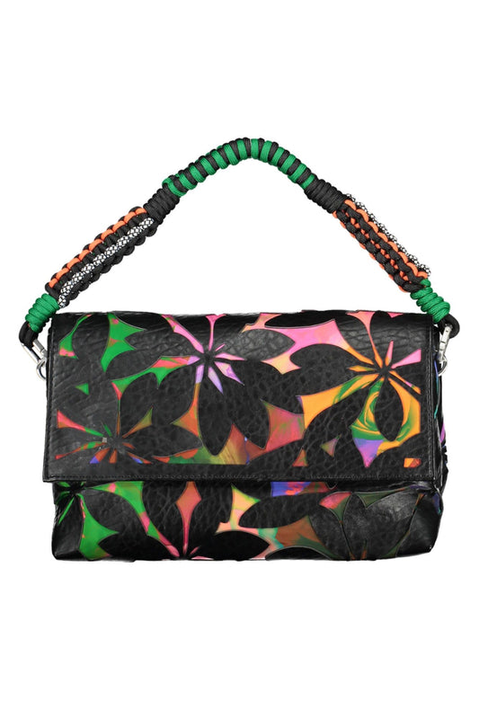 Black Polyurethane Women Handbag