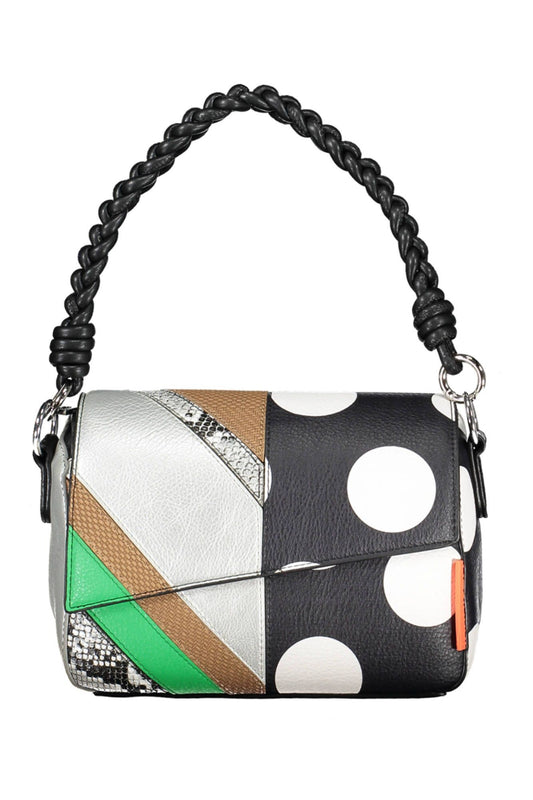 Black Polyurethane Women Handbag