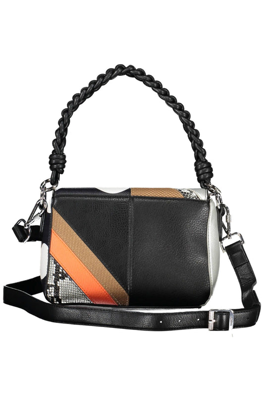 Black Polyurethane Women Handbag