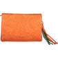 Orange Polyurethane Women Handbag