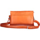 Orange Polyurethane Women Handbag