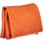 Orange Polyurethane Women Handbag