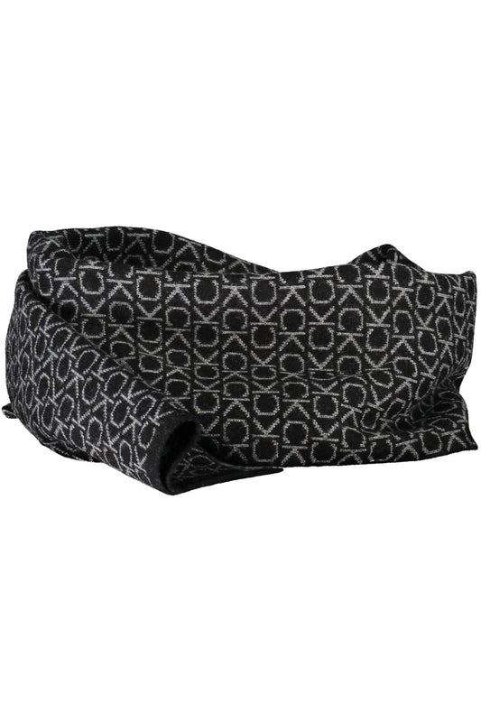 Black Wool Men Scarf