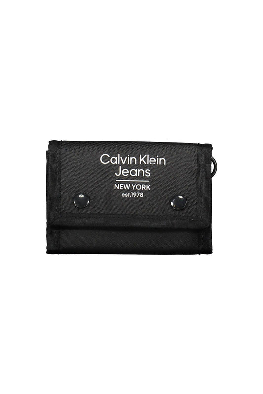 Black Polyester Men Wallet