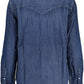 Blue Cotton Women Shirt