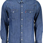 Blue Cotton Men Shirt