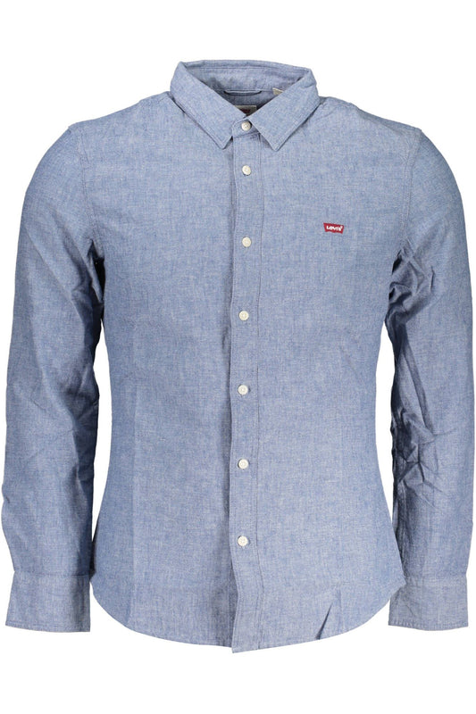 Light Blue Cotton Men Shirt