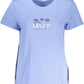 Light Blue Classic Cotton Tee with Print