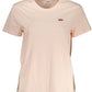 Pink Cotton Women T-Shirt