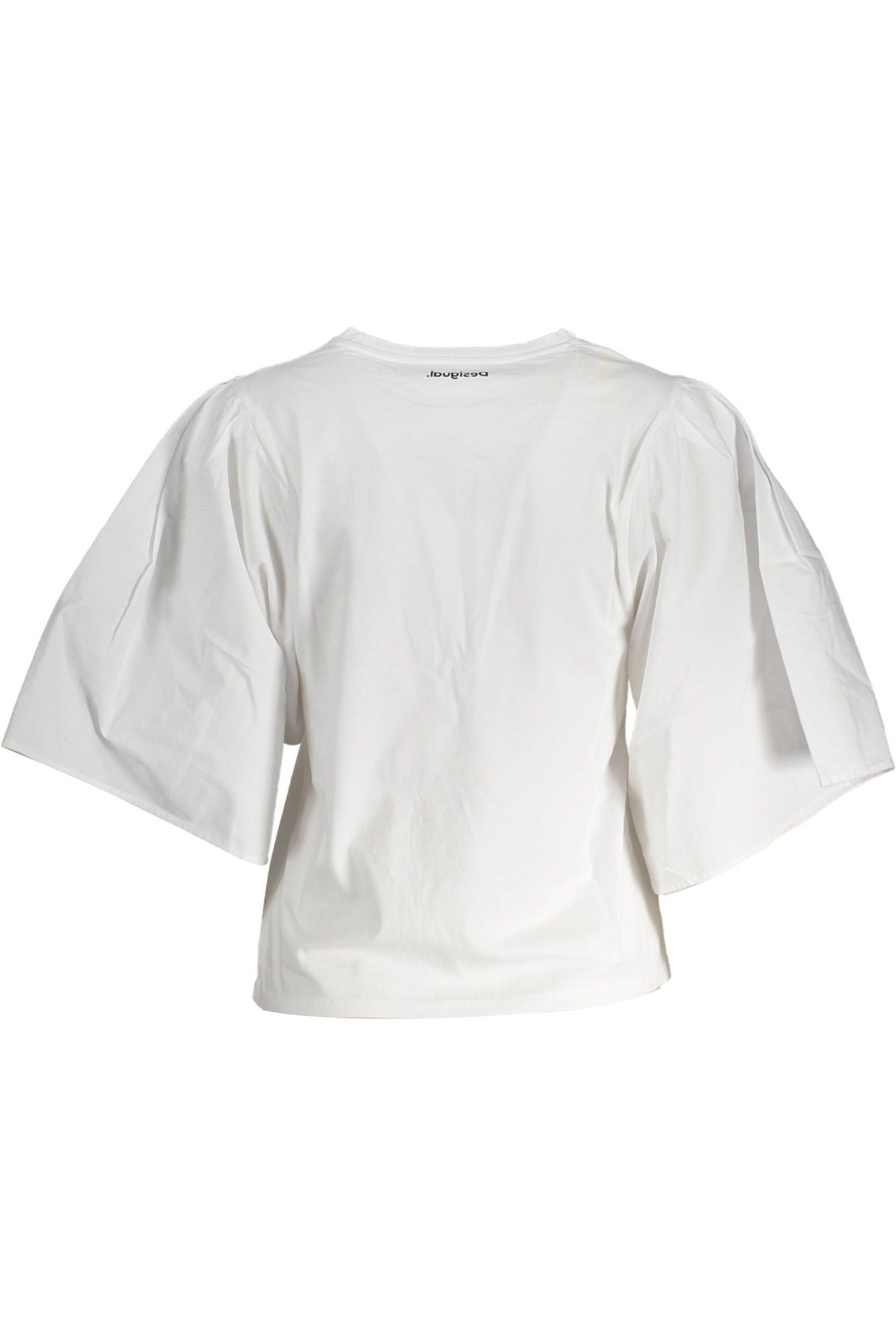 Embroidered Short Sleeve Tee in Pure White