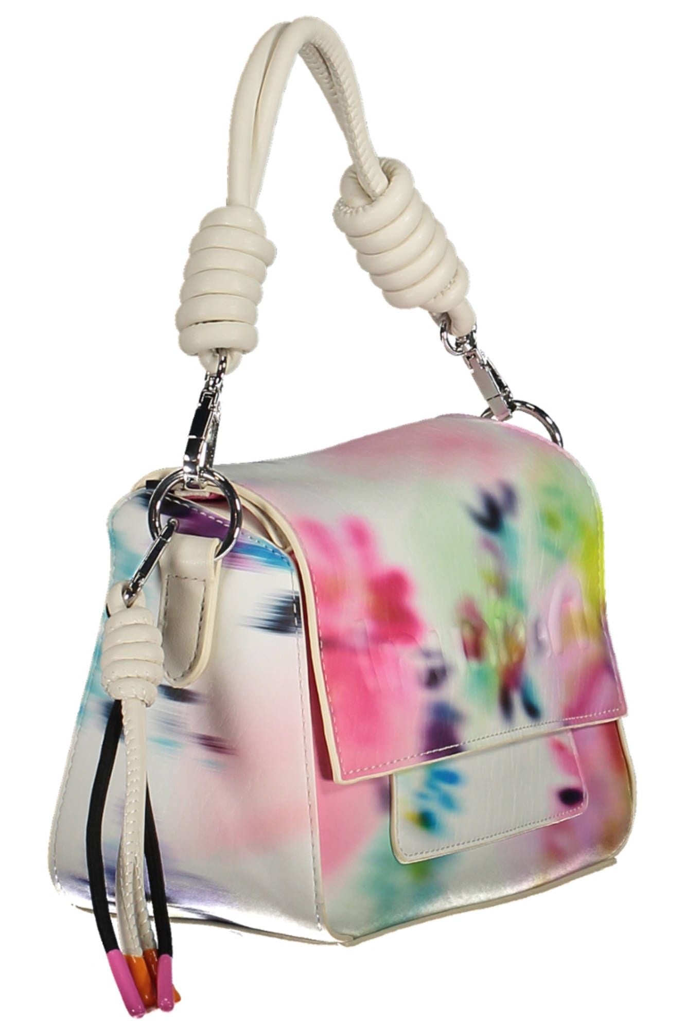 White Polyurethane Women Handbag