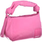 Pink Polyester Women Handbag