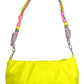 Yellow Polyester Women Handbag