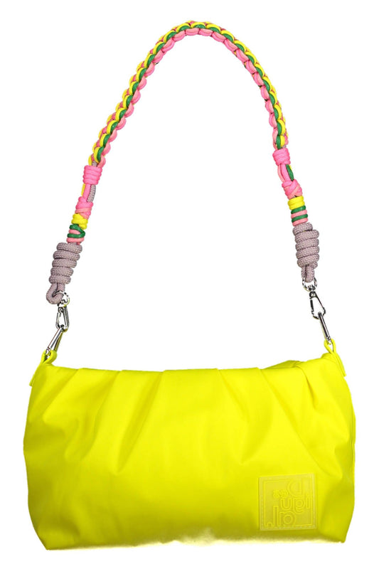 Yellow Polyester Women Handbag