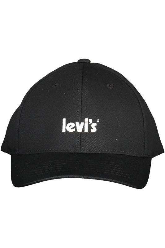 Black Cotton Men Hat