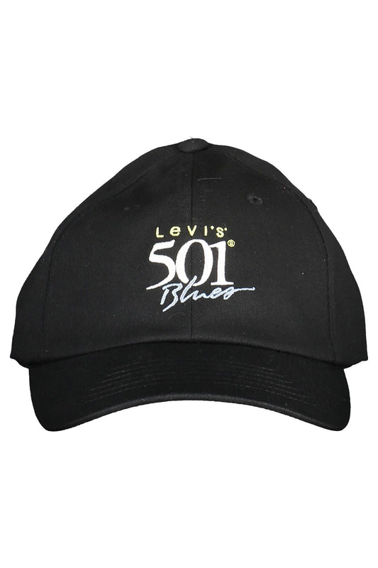 Black Cotton Men Hat