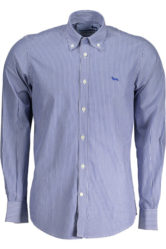 Blue Cotton Men Shirt