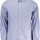 Blue Cotton Men Shirt