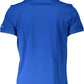 Blue Cotton Men Polo Shirt