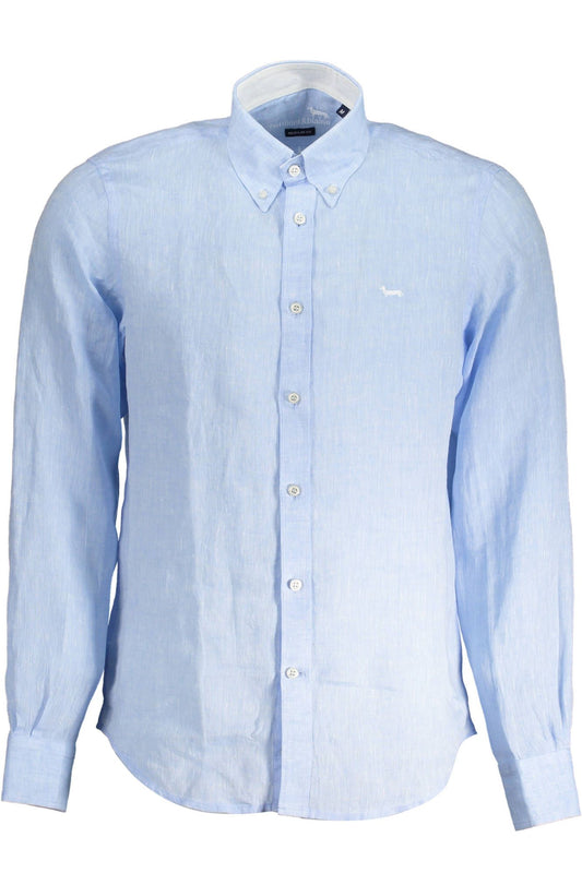 Light Blue Linen Men Shirt