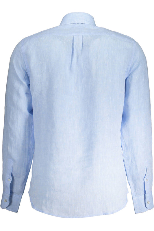 Light Blue Linen Men Shirt