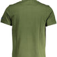 Green Cotton Men Polo Shirt