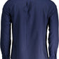 Blue Cotton Men Shirt