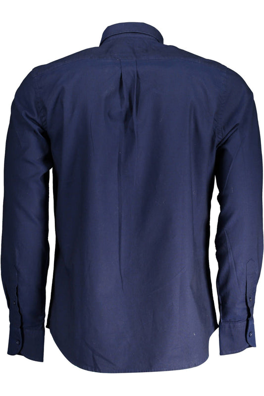 Blue Cotton Men Shirt