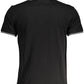 Black Cotton Men Polo Shirt