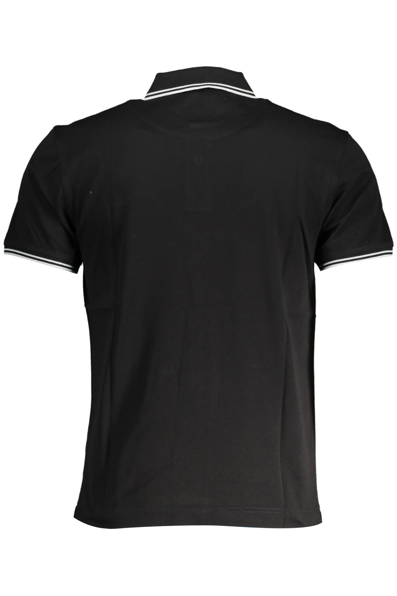 Black Cotton Men Polo Shirt