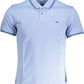 Light Blue Cotton Men Polo Shirt