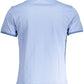 Light Blue Cotton Men Polo Shirt