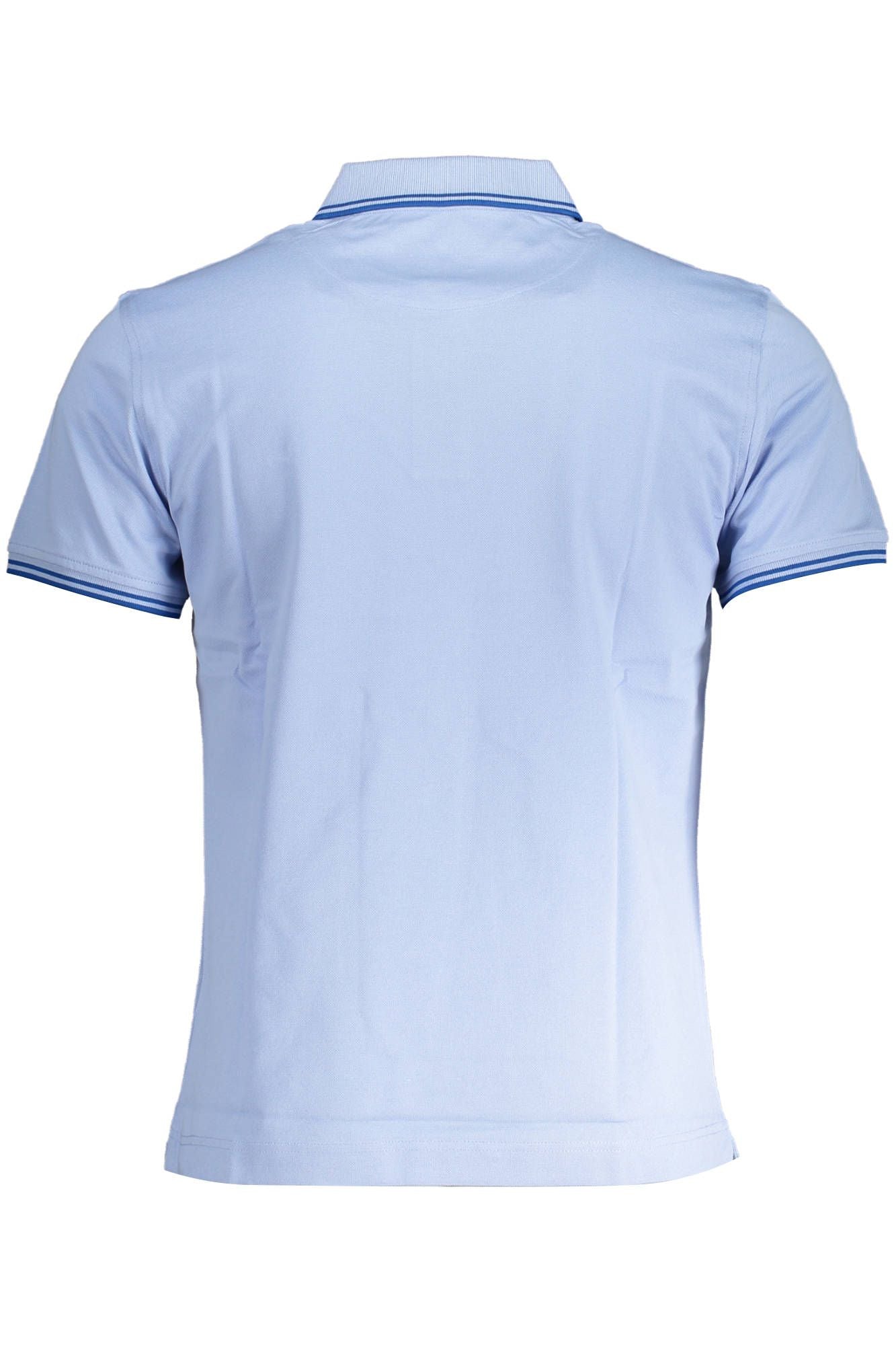 Light Blue Cotton Men Polo Shirt