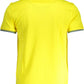Yellow Cotton Men Polo Shirt