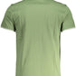 Green Cotton Men Polo Shirt