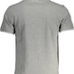 Gray Cotton Men Polo Shirt