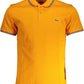 Orange Cotton Men Polo Shirt