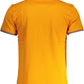 Orange Cotton Men Polo Shirt