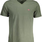 Green Cotton Men T-Shirt