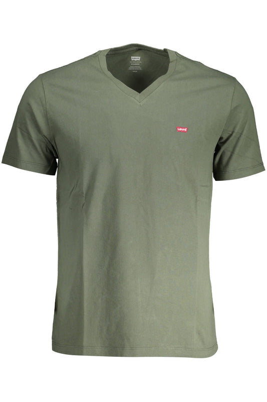Green Cotton Men T-Shirt